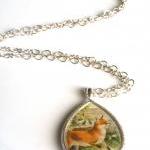 Red Fox Pendant Necklace